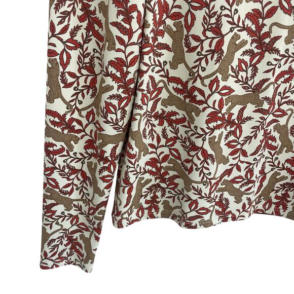 NWT Jude Connally Rae Turtleneck Top Jungle Cheetah Print in Cream Womens Small - Picture 3 of 7